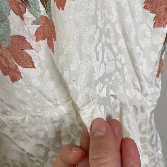 LPA Dress 164 in Floral Leopard Ruffle Silk Blend - Picture 10 of 11